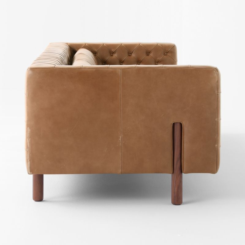 Marconi 105" Tufted Saddle Leather Sofa by Gianfranco Frattini - image 7 of 11