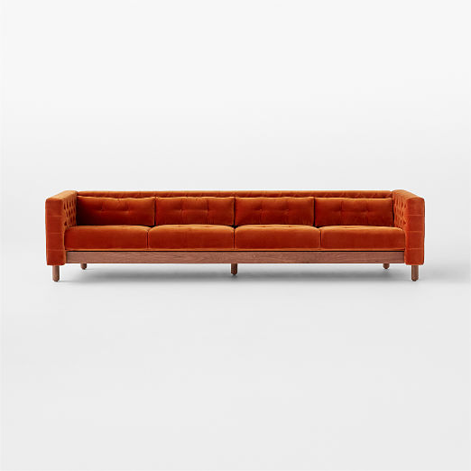 Marconi 4-Seater Tufted Sofa Curious Ebony by Gianfranco Frattini