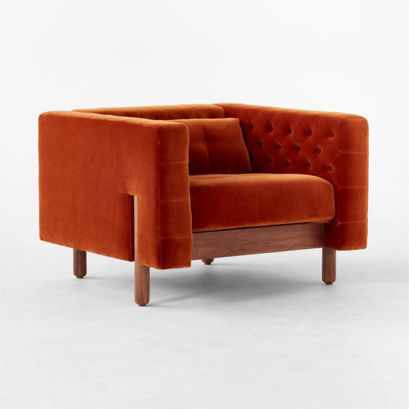 Marconi Tufted Accent Chair Curious Linen by Gianfranco Frattini - image 4 of 9