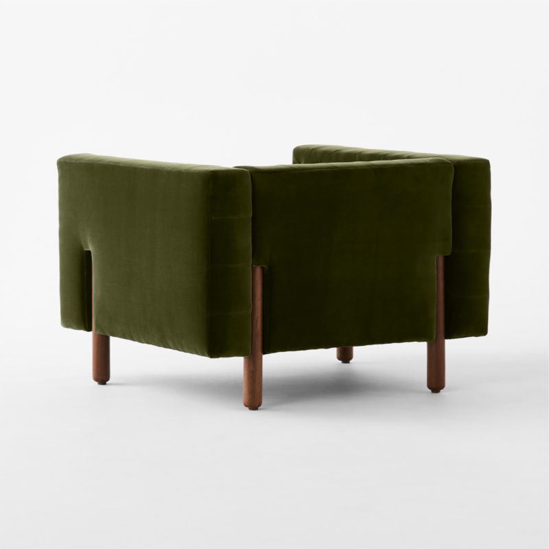 Marconi Tufted Green Velvet Accent Chair by Gianfranco Frattini - image 6 of 9