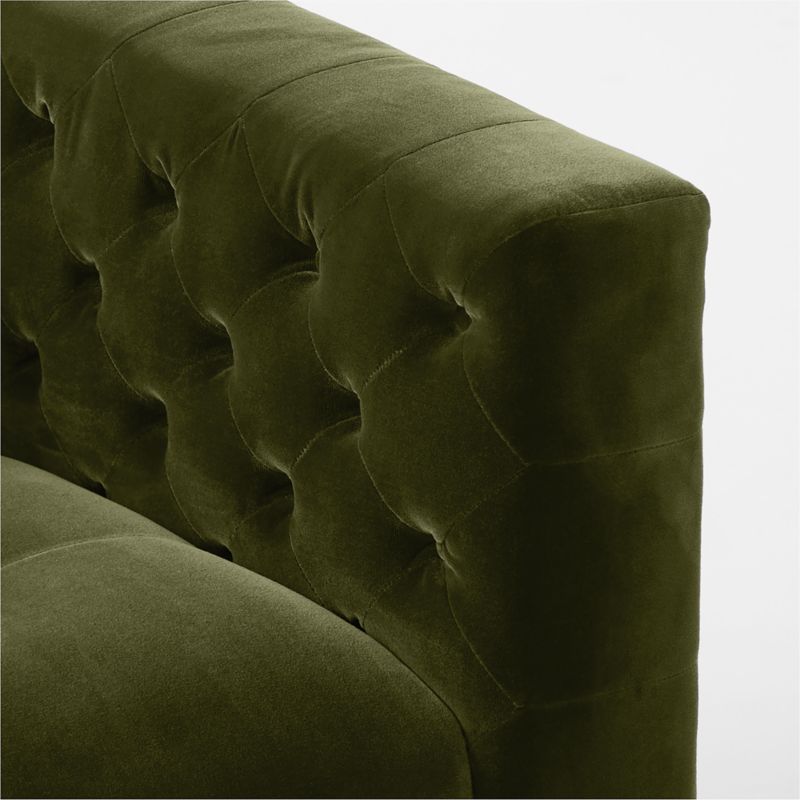 Marconi Tufted Green Velvet Accent Chair by Gianfranco Frattini - image 7 of 9