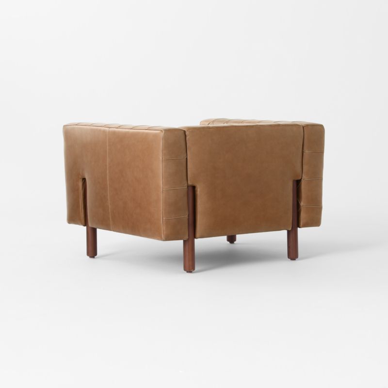 Marconi Tufted Saddle Leather Accent Chair by Gianfranco Frattini - image 9 of 11