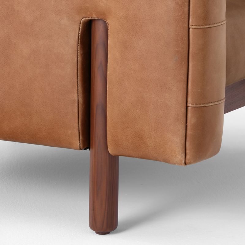 Marconi Tufted Saddle Leather Accent Chair by Gianfranco Frattini - image 10 of 11