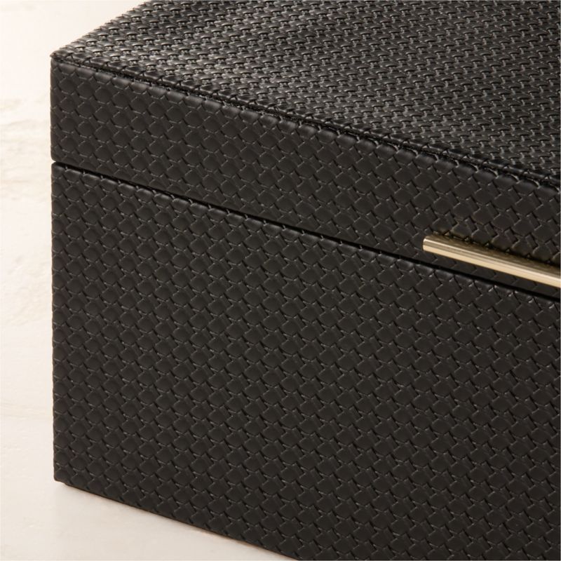 Marcus Black Leather Storage Box Large - image 3 of 5