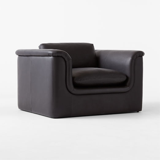 Mardones Leather Lounge Chair Bello Black