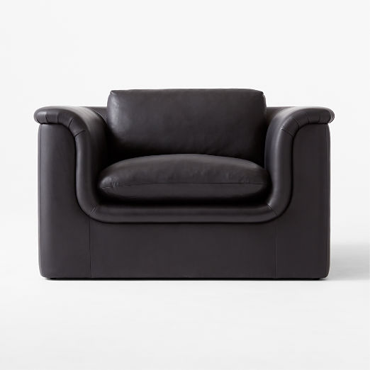 Mardones Leather Lounge Chair Bello Black