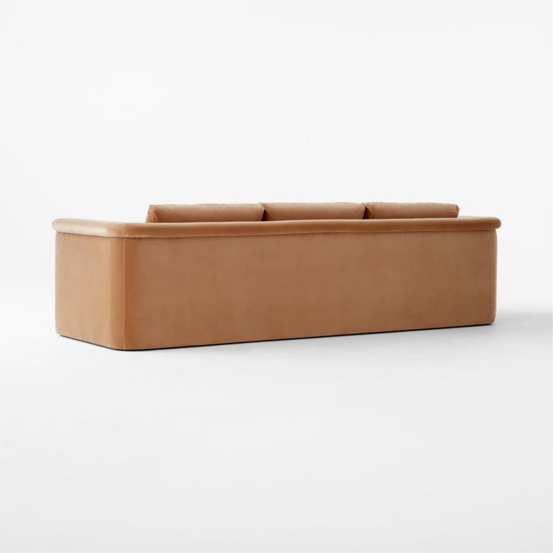 Mardones 103" Camel Brown Velvet Sofa - image 6 of 8