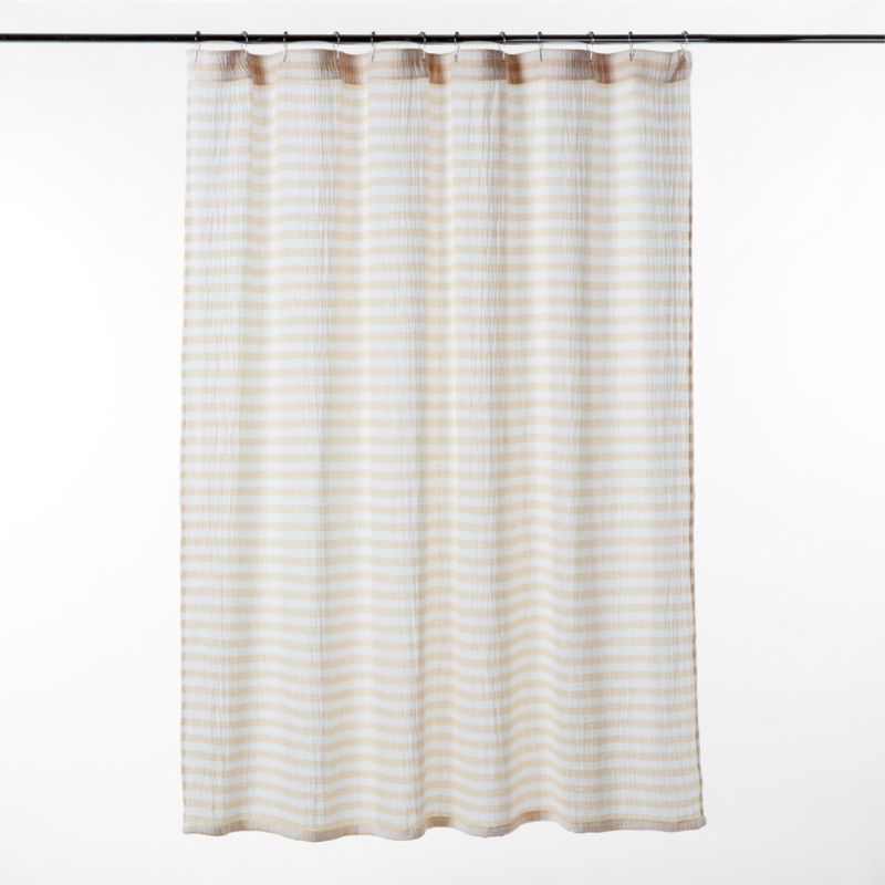 Maren Organic Cotton Striped Shower Curtain 72" - image 1 of 4