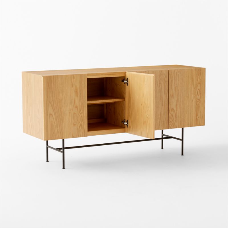 Marfil 60" Oak Wood Media Console - image 5 of 9