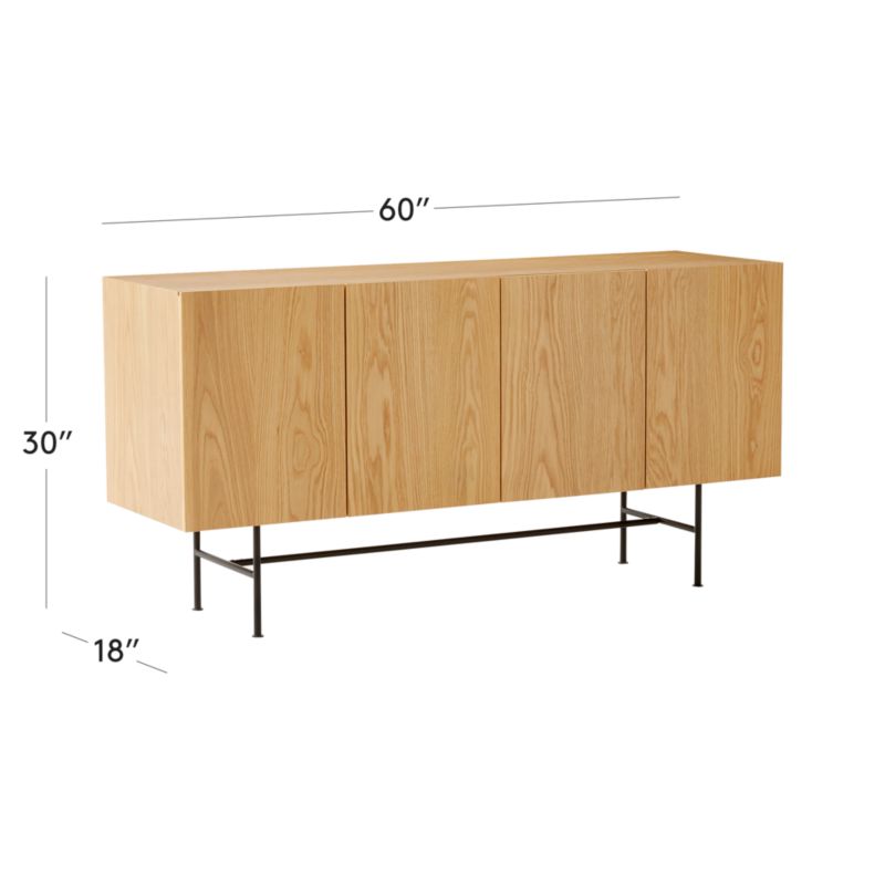 View Marfil 60" Oak Wood Media Console - image 3 of 9