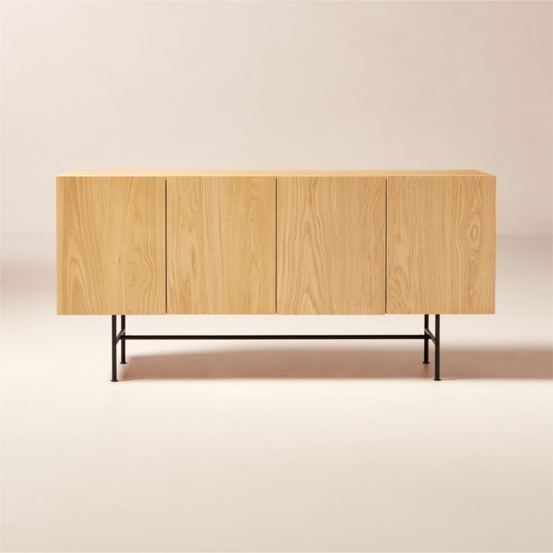 Marfil 60" Oak Wood Media Console - image 0 of 9