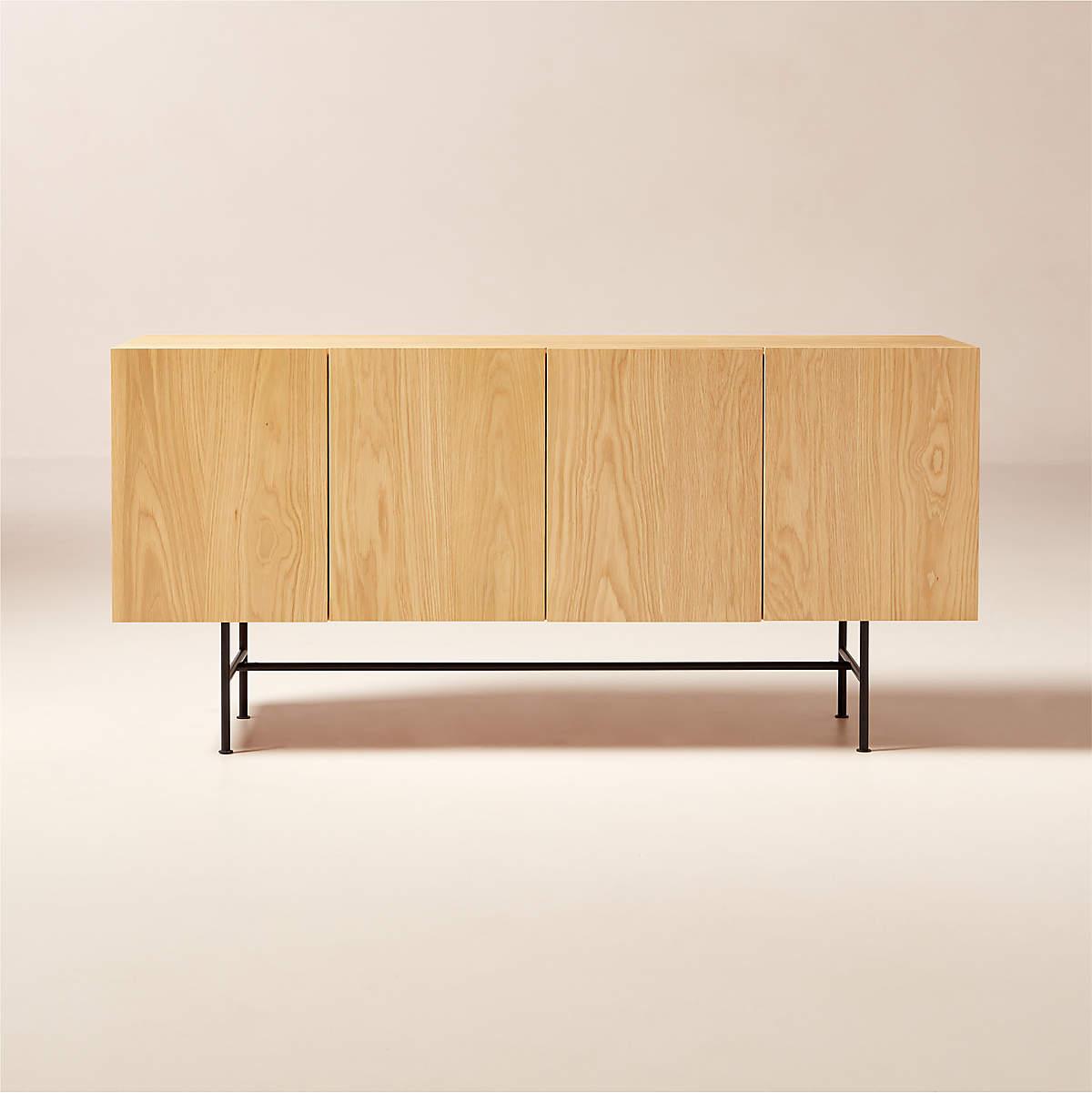 Marfil Oak Wood Media Console + Reviews CB2