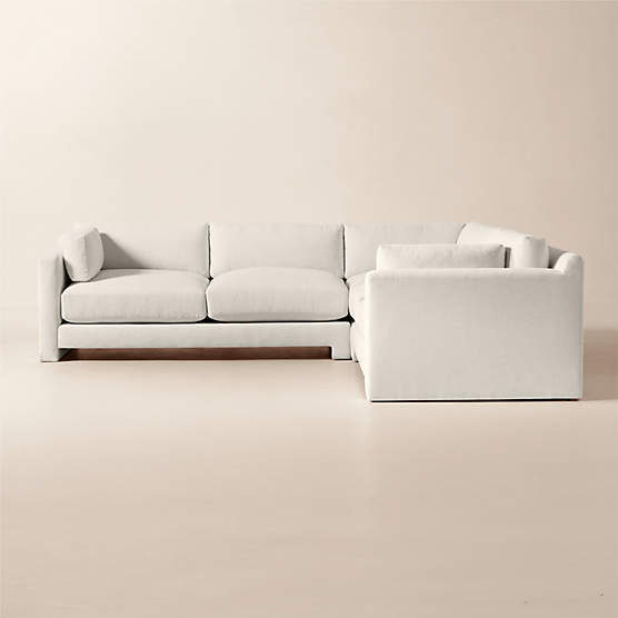 Marguerite 3-Piece L-Shaped White Performance Fabric Sectional Sofa
