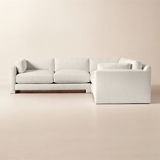 Marguerite 3-Piece L-Shaped White Performance Fabric Sectional Sofa