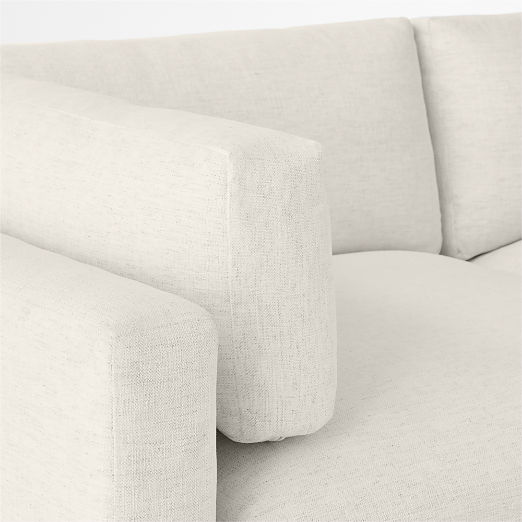 Marguerite White Performance Fabric Left-Arm Sofa