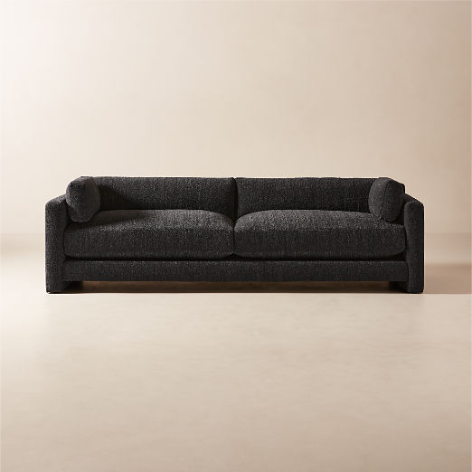 Marguerite 102" Black Boucle Sofa