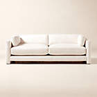 Algora 100" White Performance Fabric Sofa