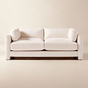 Marguerite 75" White Performance Fabric Apartment Sofa