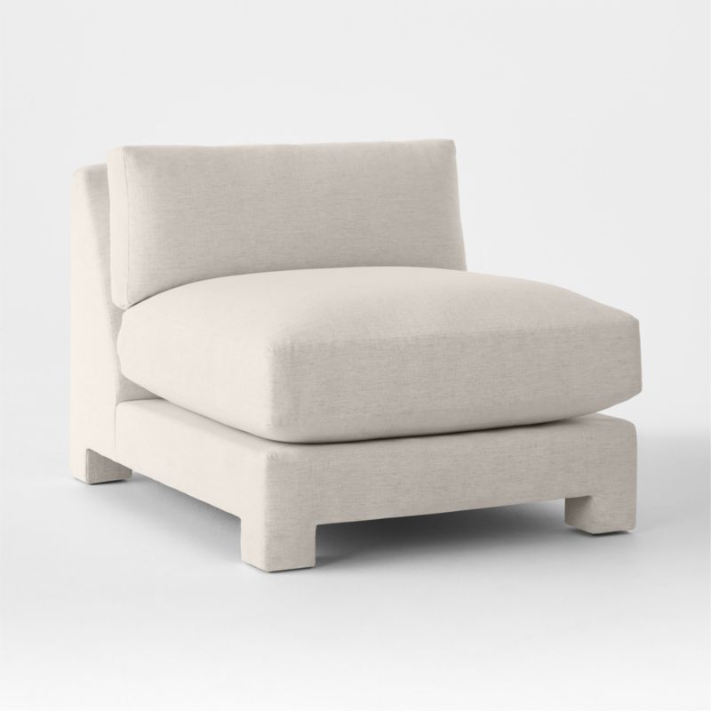 Marguerite White Performance Fabric Armless Chair - image 2 of 6