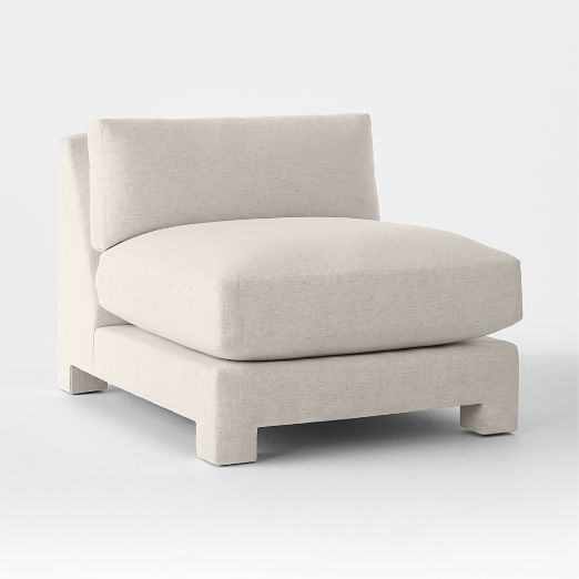 Marguerite White Performance Fabric Armless Chair