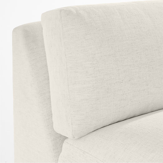 Marguerite White Performance Fabric Armless Chair