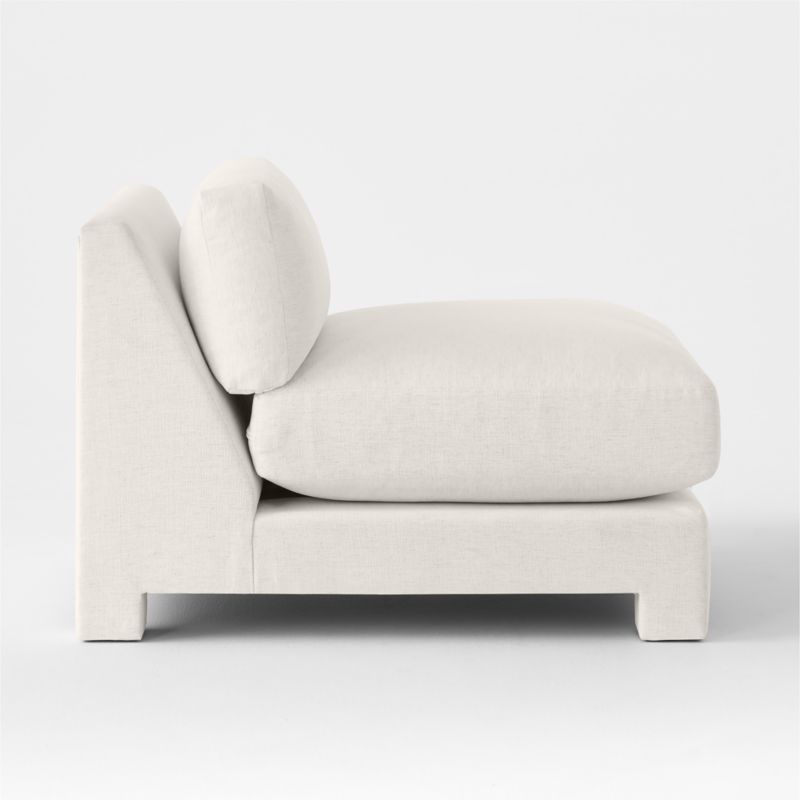 Marguerite White Performance Fabric Armless Chair - image 3 of 6