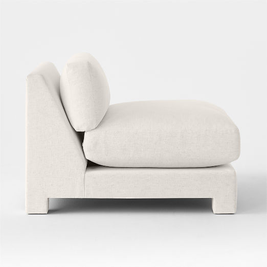 Marguerite White Performance Fabric Armless Chair