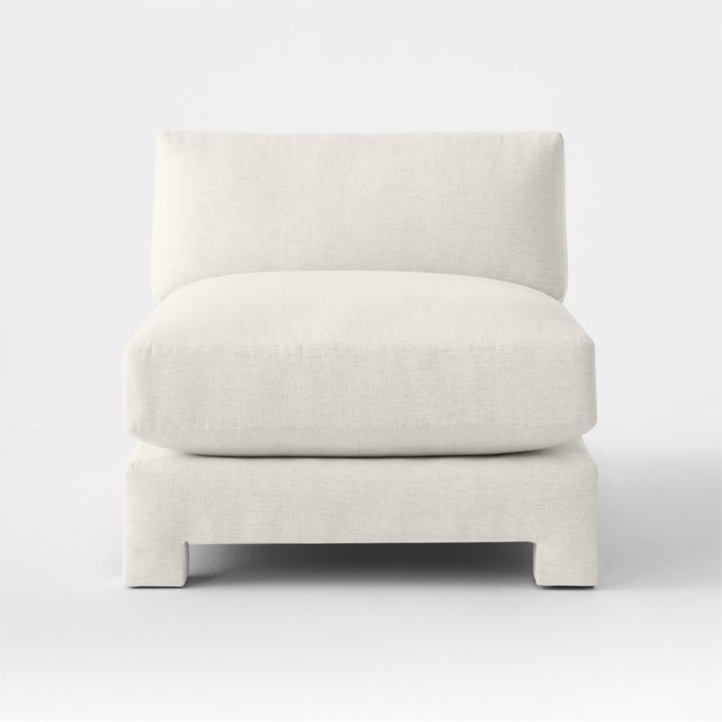 Marguerite White Performance Fabric Armless Chair - image 1 of 6