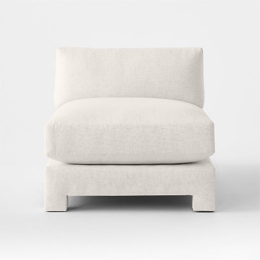 Marguerite White Performance Fabric Armless Chair