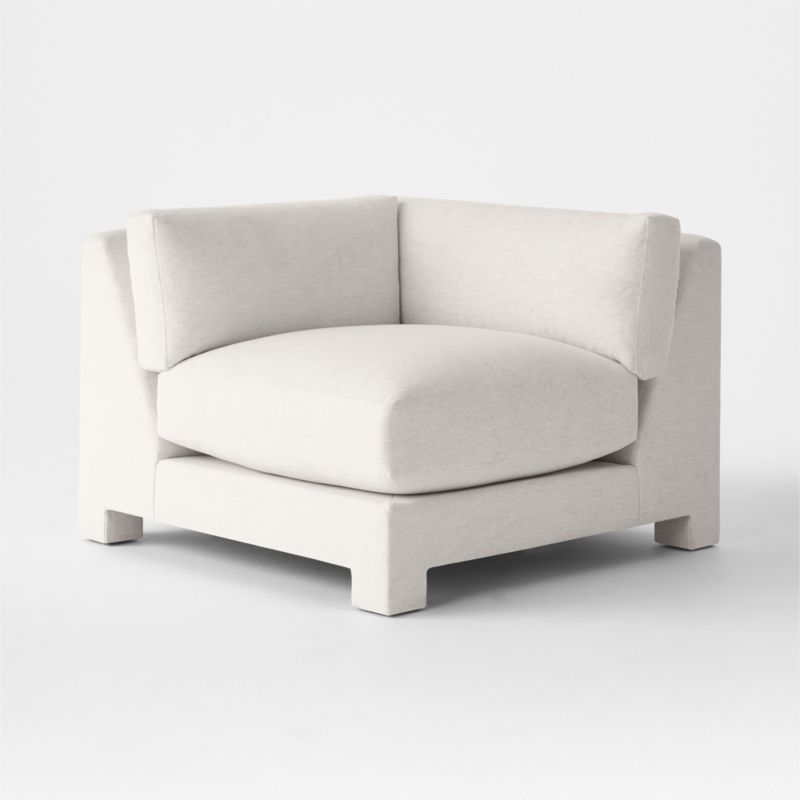 Marguerite White Performance Fabric Corner Chair - image 2 of 7