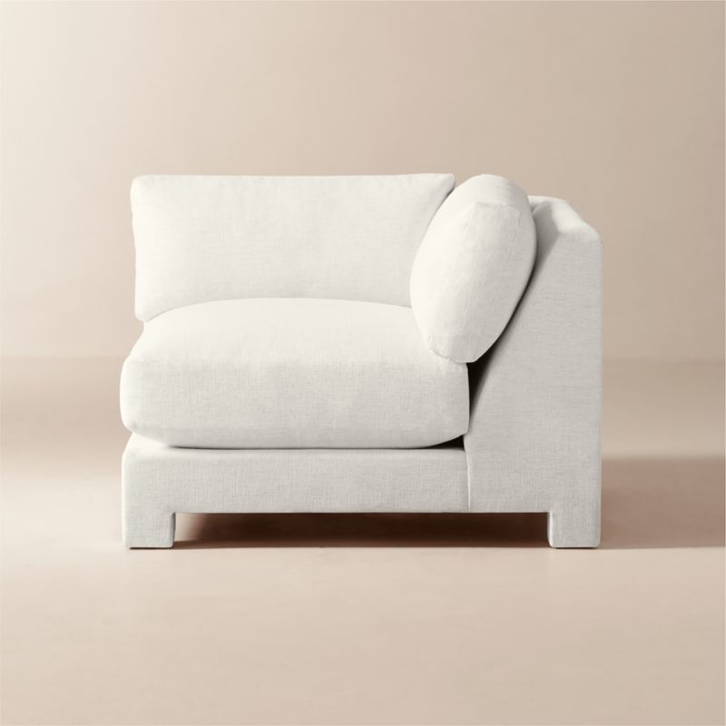 Marguerite White Performance Fabric Corner Chair - image 0 of 7