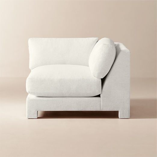 Marguerite White Performance Fabric Corner Chair