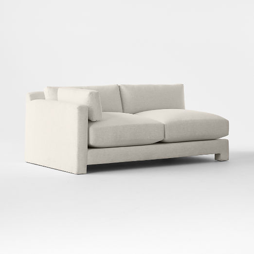 Marguerite White Performance Fabric Left-Arm Sofa