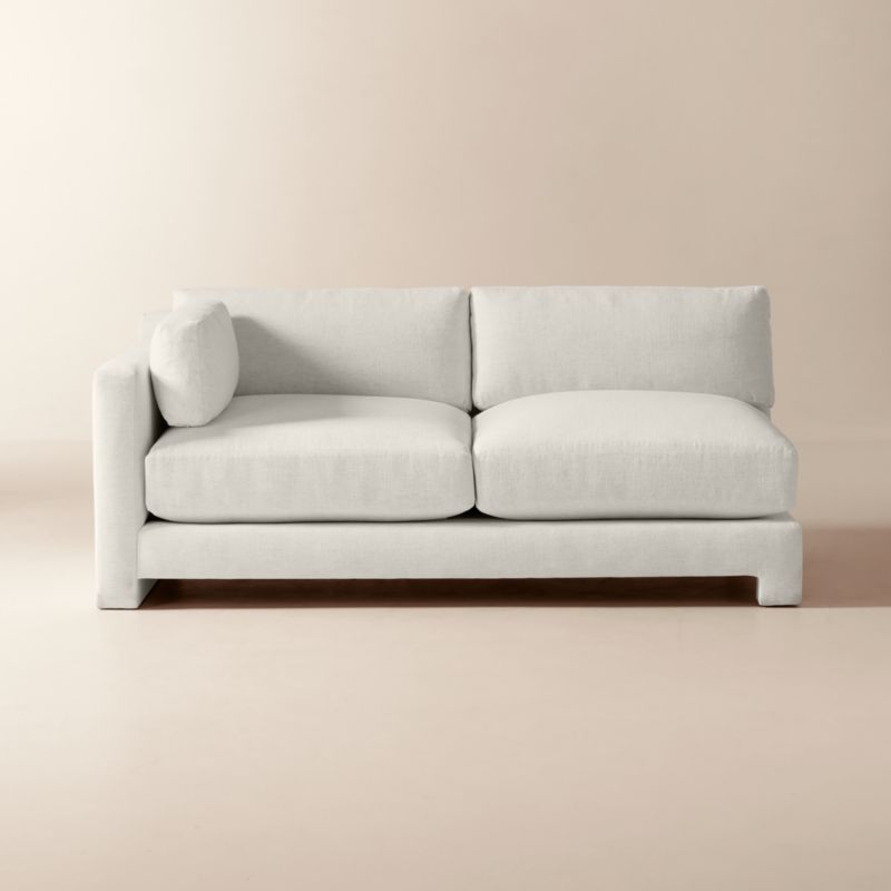 Marguerite White Performance Fabric Left-Arm Sofa - image 0 of 7