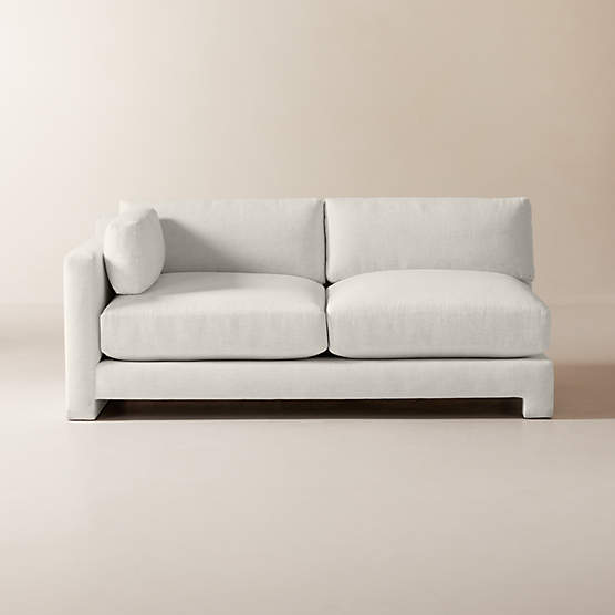 Marguerite White Performance Fabric Left-Arm Sofa