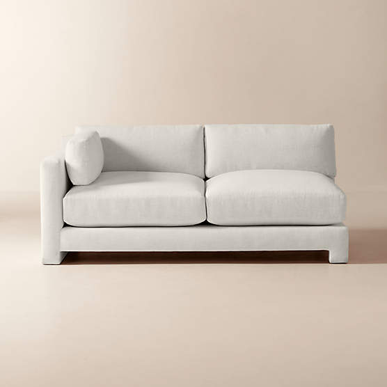 Marguerite White Performance Fabric Left-Arm Sofa