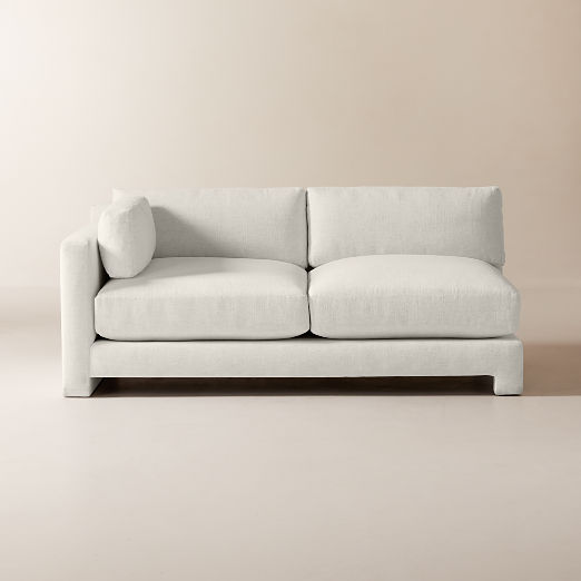 Marguerite White Performance Fabric Left-Arm Sofa