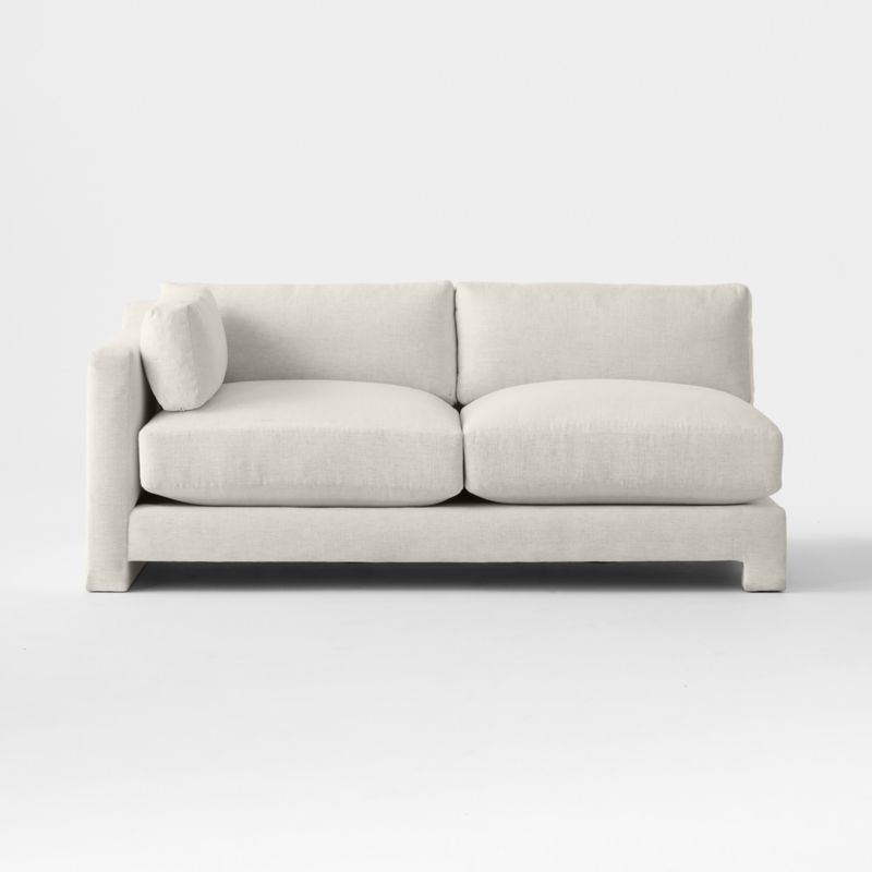 Marguerite White Performance Fabric Left-Arm Sofa - image 1 of 7