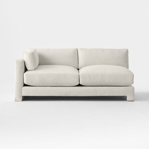 Marguerite White Performance Fabric Left-Arm Sofa