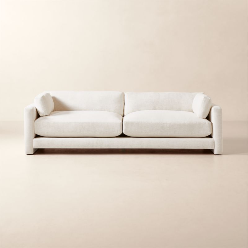 Marguerite 102" White Performance Fabric Sofa - image 0 of 11