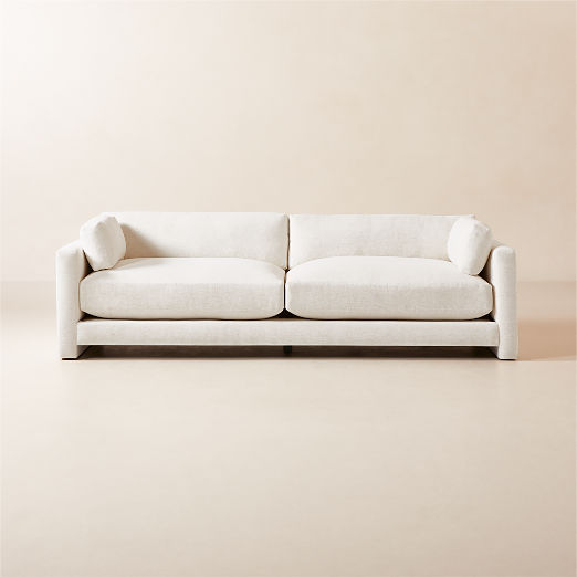 Marguerite White Performance Fabric Sofa (90"-102")