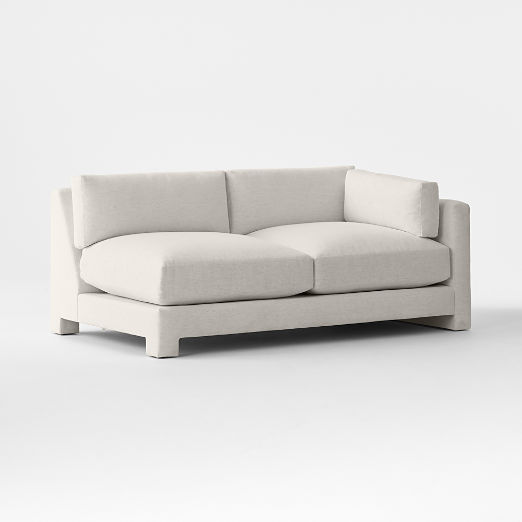 Marguerite White Performance Fabric Right-Arm Sofa