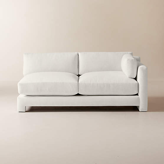 Marguerite White Performance Fabric Right-Arm Sofa