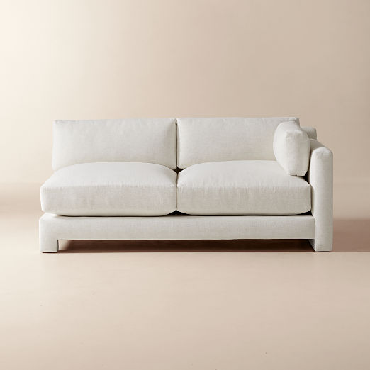 Marguerite White Performance Fabric Right-Arm Sofa