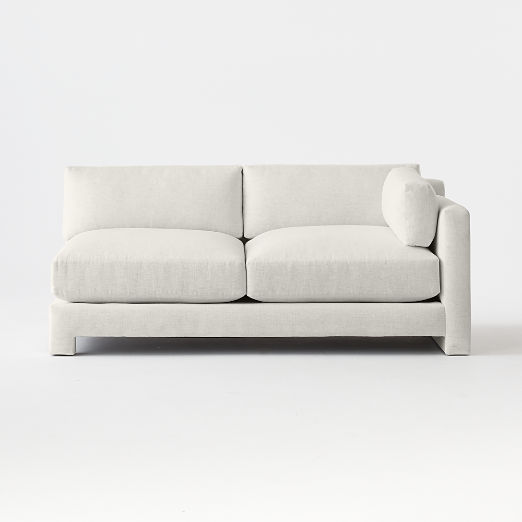 Marguerite White Performance Fabric Right-Arm Sofa