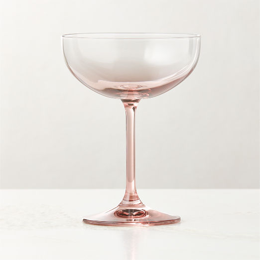 Marie Burgundy Coupe Glasses Set of 6