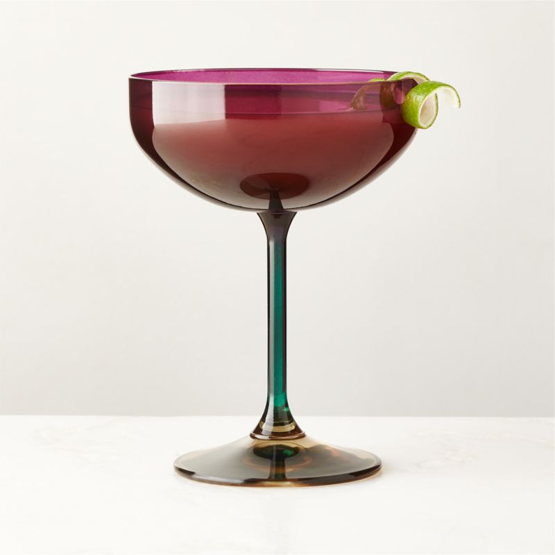 View Marie Plum Coupe Glass by Azeeza details