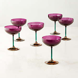 Plum Cocktail Shaker and Shot Glasses Set