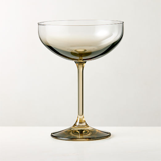 Marie Smoked Coupe Glasses Set of 6
