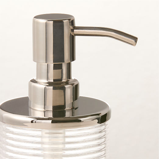 Marina Ribbed Glass Soap Pump